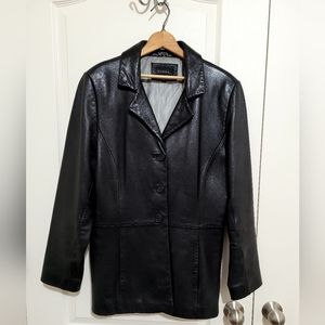 GUESS Women's Black Leather Jacket